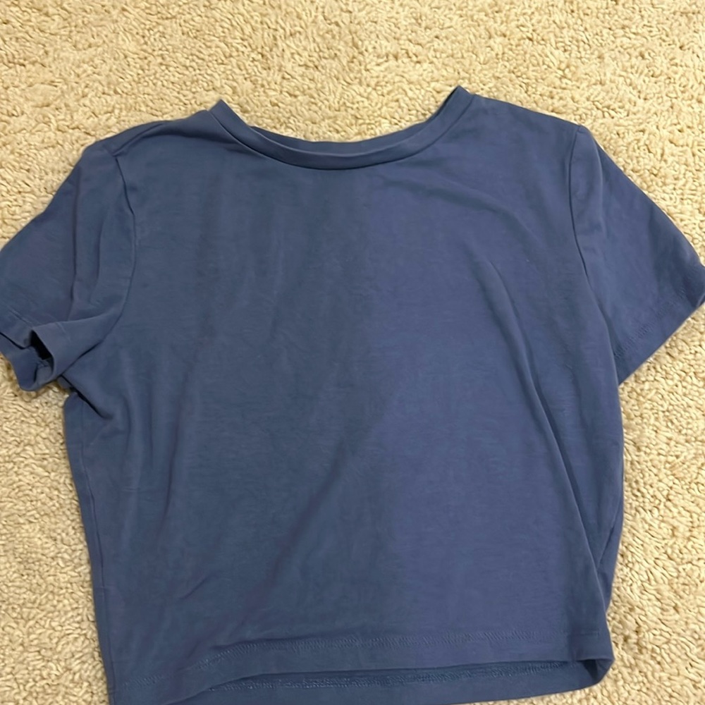 A cute bluish, grayish crop top size medium